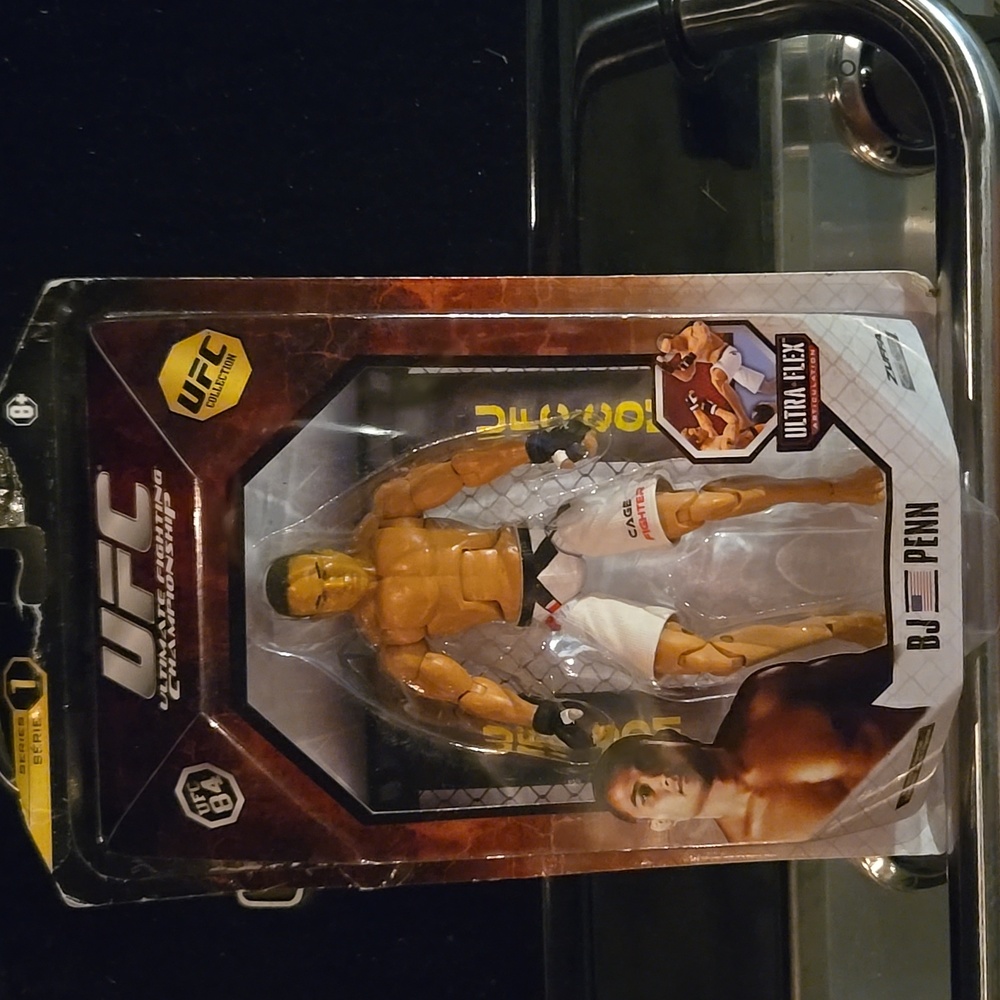 UFC BJ Penn Action Figure with White and Black Gear